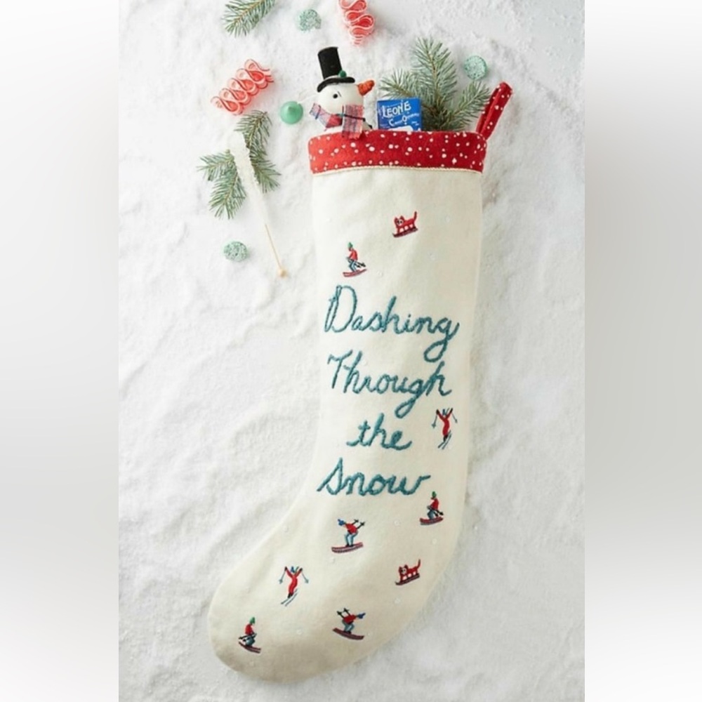 Anthropologie “Dashing Through the Snow” Stocking
